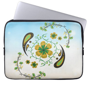 Capa Para Notebook Unidade em Flor - Harmonia Verde-Amarela Tranquila
