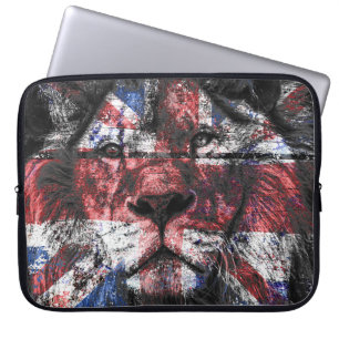 Capa Para Notebook Union Jack Lion