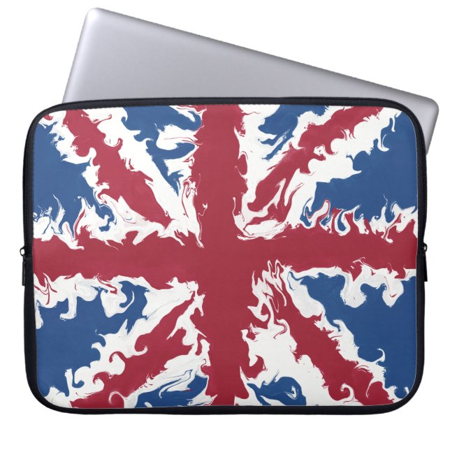 Capa Para Notebook Union Jack Liquid Art (Frente)