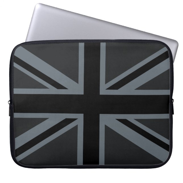 Capa Para Notebook Union Jack preto corajoso (Frente)