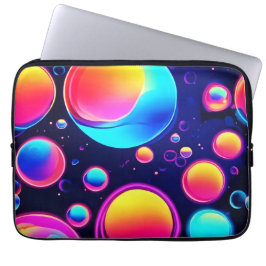 Capa Para Notebook Universo de Bolhas de Neon