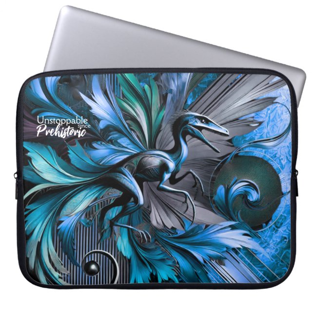 Capa Para Notebook Unstoppable Raptor – Fuel Strength, Rule the Wild (Frente)