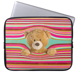 Capa Para Notebook Urso De Teddy Em Estrias