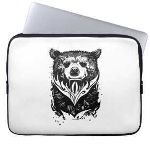 Capa Para Notebook Urso Grizzly Natureza Selvagem Animal Ilustração A