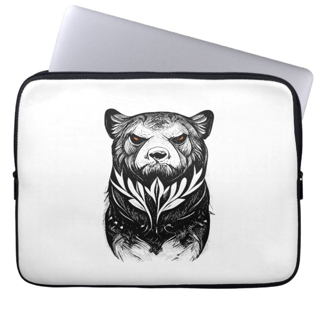 Capa Para Notebook Urso Grizzly Natureza Selvagem Animal Ilustração A (Frente)