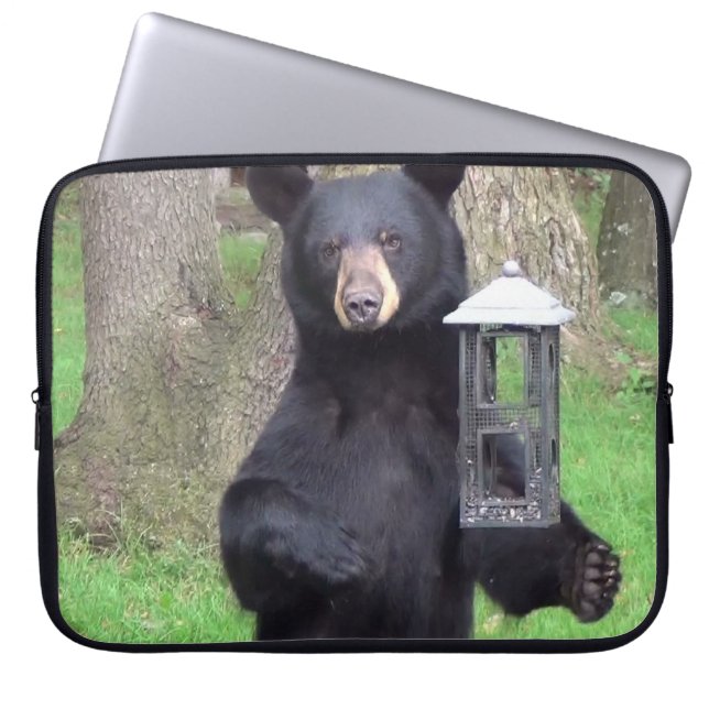 Capa Para Notebook Urso Negro (Frente)