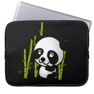 Capa Para Notebook Urso-panda branco e preto