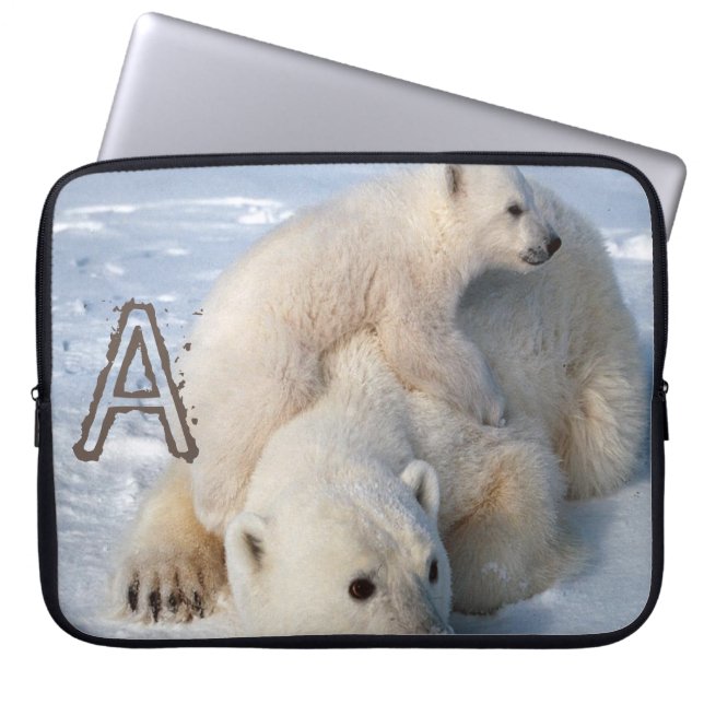 Capa Para Notebook Urso Polar bolsa de laptop (Frente)