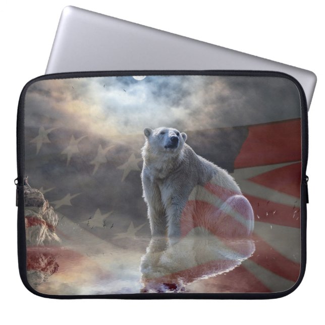 Capa Para Notebook Urso Polar do Alasca (Frente)