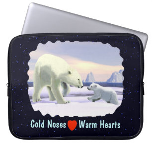 Capa Para Notebook Urso Polar - Melhor Nariz Da Mãe