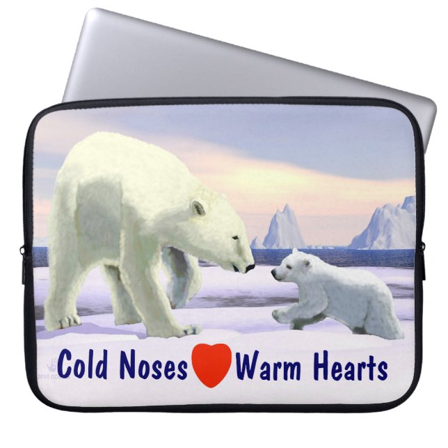 Capa Para Notebook Urso Polar - Melhor Nariz Da Mãe (Frente)