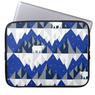 Capa Para Notebook Urso Polar no Padrão Iceberg Sem Olhos.