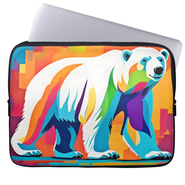 Capa Para Notebook Urso Polar Vibrante (Frente)