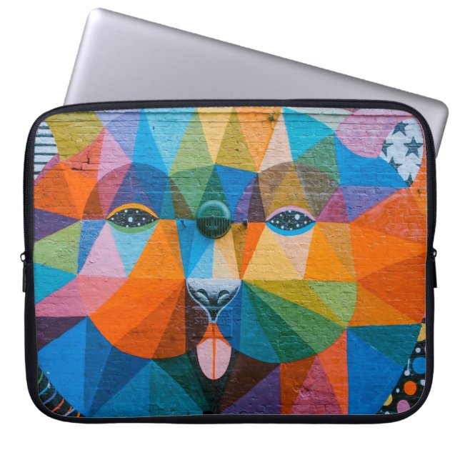 Capa Para Notebook Urso Urbano Arte Urbano Urbano Urso Mural Design (Frente)