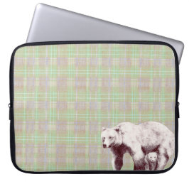 Capa Para Notebook Urso Xadrez Sage Neutro
