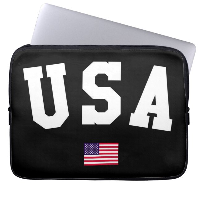 Capa Para Notebook USA varsity letters American Flag Gym Sports  (Frente)
