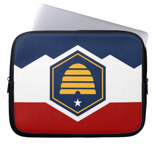 Capa Para Notebook Utah Flag on Laptop Sleeve (Frente)