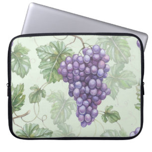 Capa Para Notebook Uvas Aquarela, Padrão Sem Fruta.