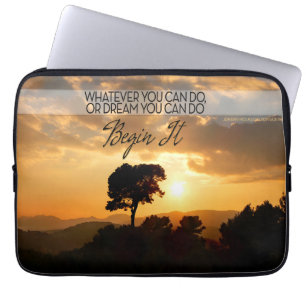 Capa Para Notebook Vá para a citação inspiracional "Comece"