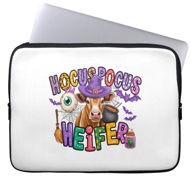 Capa Para Notebook Vaca Heifer Halloween de Pocus (Frente)