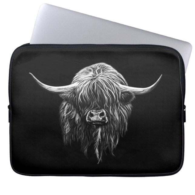 Capa Para Notebook Vaca Highland escocesa (Frente)