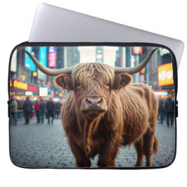 Capa Para Notebook Vaca Highland na Times Square
