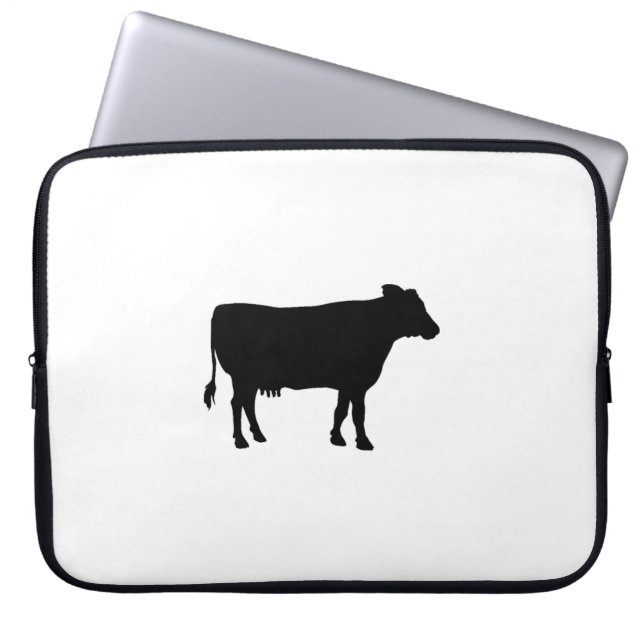 Capa Para Notebook Vaca Negra (Frente)
