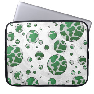 Capa Para Notebook Vaca pota verde e Impressão branco