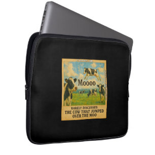 Capa Para Notebook Vaca Pulou o Moo – Carrinho de Fazenda Caprichoso