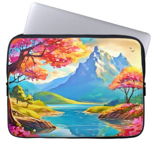 Capa Para Notebook Vale do primavera: Montanha View