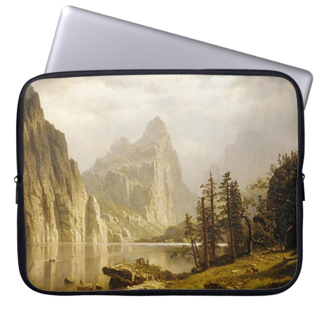 Capa Para Notebook Vale do Yosemite do Rio Bierstadt Albert Merced (Frente)