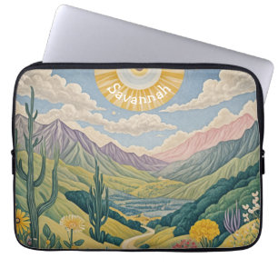 Capa Para Notebook Vale Tranquilo: Paisagem Pastel