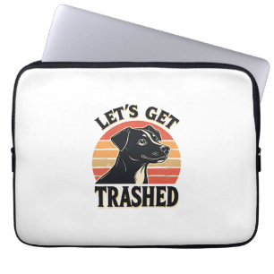 Capa Para Notebook Vamos Ficar Bêbados Gráfico de Cachorro Vintage Pô