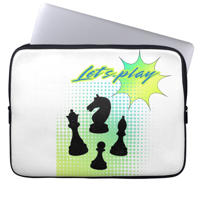 Capa Para Notebook Vamos jogar xadrez (Frente)