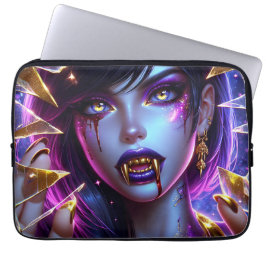 Capa Para Notebook Vampiro com Presas Douradas Ai Art