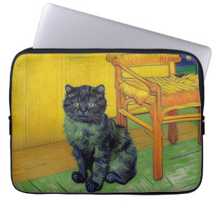 Capa Para Notebook Van Gogh Black Cat