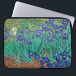 Capa Para Notebook Van Gogh Irises. impressionismo floral azul<br><div class="desc">Bolsa de laptop Van Gogh "Irises". Arte do impressionismo floral azul.</div>