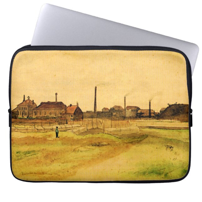 Capa Para Notebook Van Gogh - Mina de carvão no Borinage, (Frente)