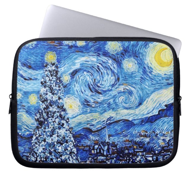 Capa Para Notebook Van Gogh - Noite Estrelada - Natal (Frente)
