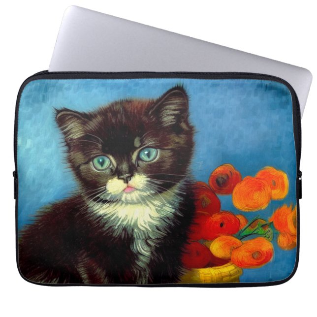 Capa Para Notebook Van Gogh Tuxedo Cat (Frente)