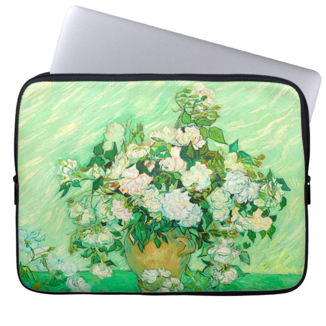 Capa Para Notebook Van Gogh White Roses (Frente)