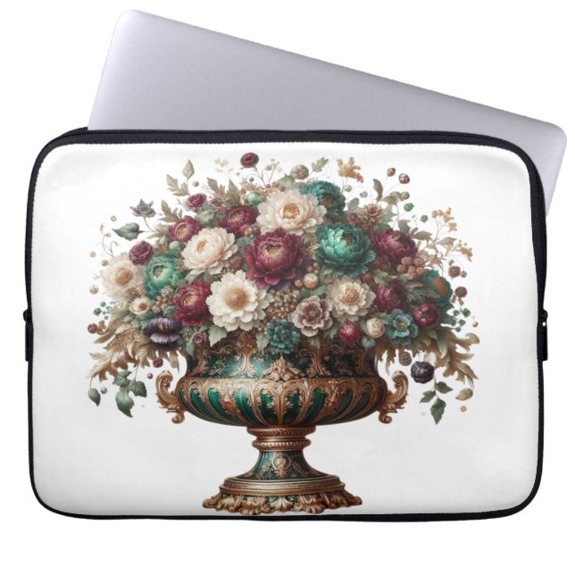 Capa Para Notebook Vaso Floral da Baviera Vitoriana (Frente)