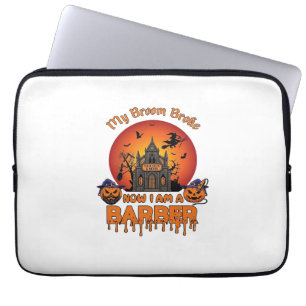 Capa Para Notebook Vassoura De Barbeiro Quebrou Abóbora De Halloween