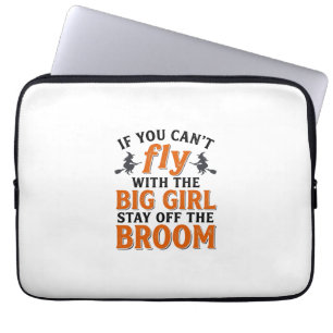 Capa Para Notebook Vassoura de Bruxa Engraçada Camisa de Halloween pa