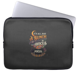 Capa Para Notebook Vassoura de Bruxa Hocus Pocus Gato Preto Caldeirão