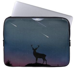 Capa Para Notebook veado à luz da lua