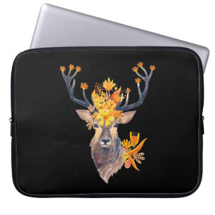 Capa Para Notebook Veado Com Flores
