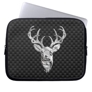 Capa Para Notebook Veado de Prata com Impressão de Estilo de Fibra de