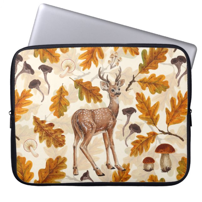 Capa Para Notebook Veado na floresta de outono (Frente)