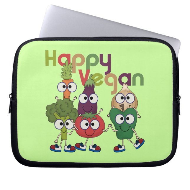Capa Para Notebook Vegan feliz (Frente)